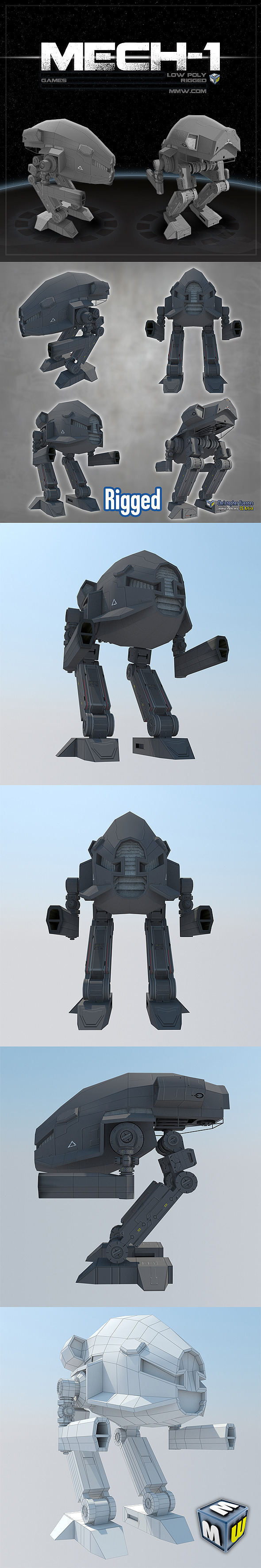 3DOcean Mech 1 Low Poly Max 2011 9611696 3DOcean Mech 1 Low Poly Max 2011 9611696
