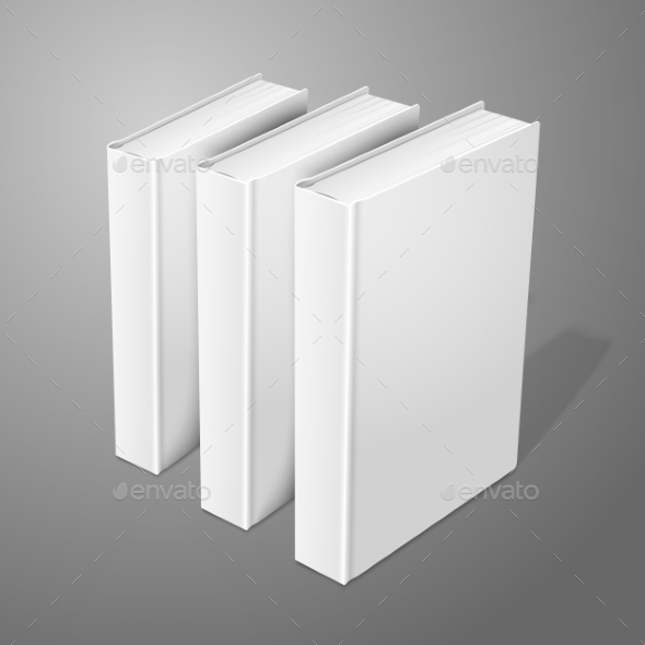 GraphicRiver Three Realistic Standing Hardcover Books 9612460 GraphicRiver Three Realistic Standing Hardcover Books 9612460