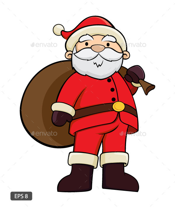 GraphicRiver Santa Claus Holding Bag 9613593 GraphicRiver Santa Claus Holding Bag 9613593