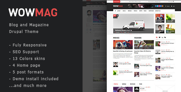 wowmag - blog / magazine / news drupal theme 