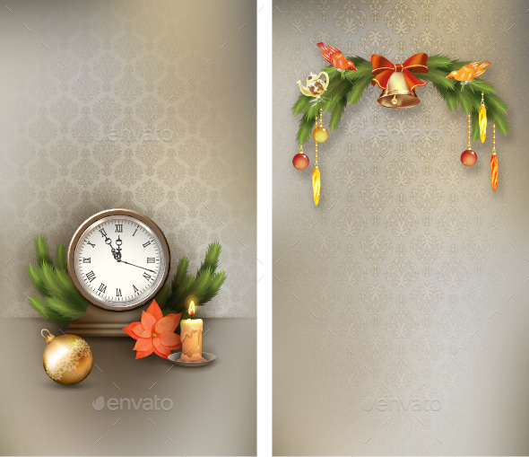 GraphicRiver Christmas Vintage Banners 9615093 GraphicRiver Christmas Vintage Banners 9615093