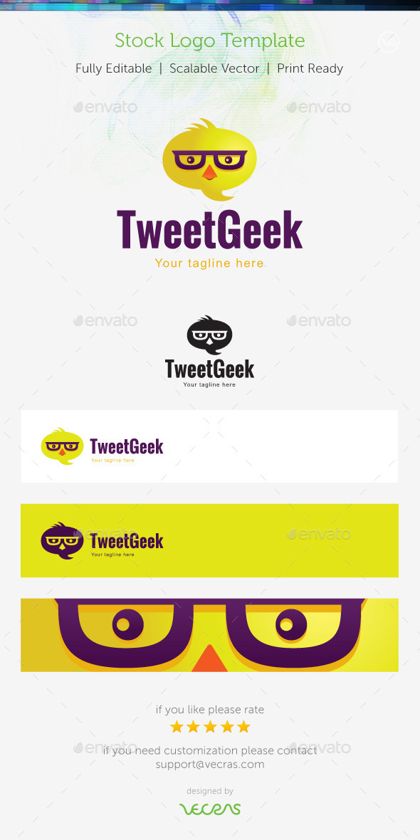 GraphicRiver TweetGeek Stock Logo Template 9615775 GraphicRiver TweetGeek Stock Logo Template 9615775