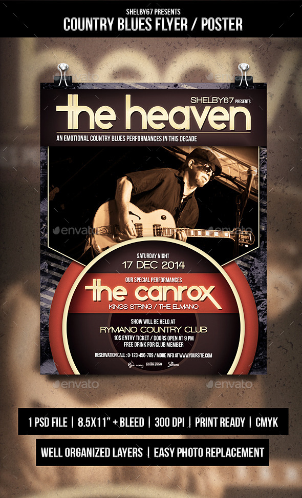 GraphicRiver Country Blues Flyer Poster 9616091 GraphicRiver Country Blues Flyer Poster 9616091