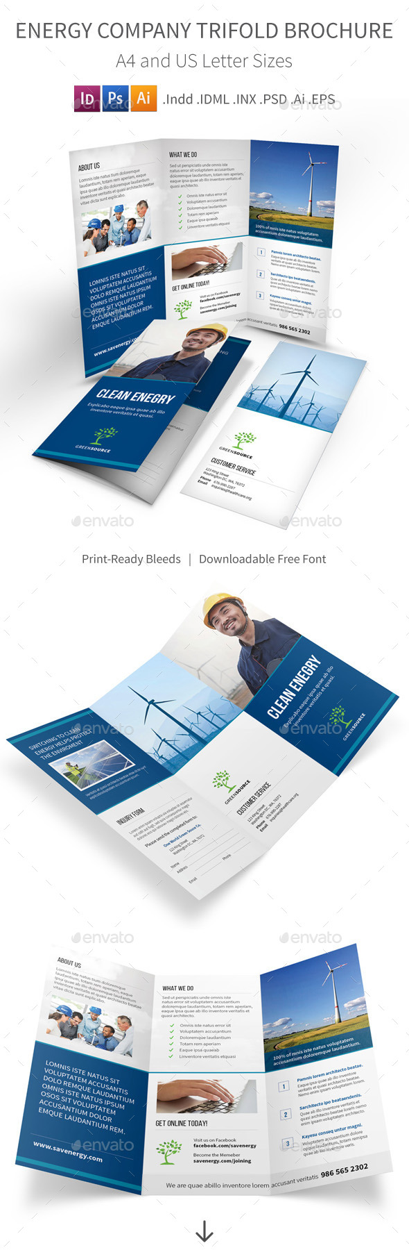 GraphicRiver Energy Company Trifold Brochure 9616114 GraphicRiver Energy Company Trifold Brochure 9616114