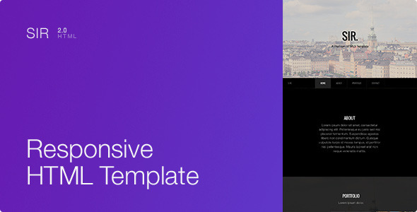 Sir - Responsive HTML5 Portfolio Template