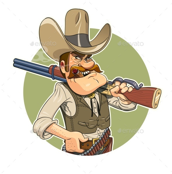 GraphicRiver Cowboy with Gun 9616539 GraphicRiver Cowboy with Gun 9616539