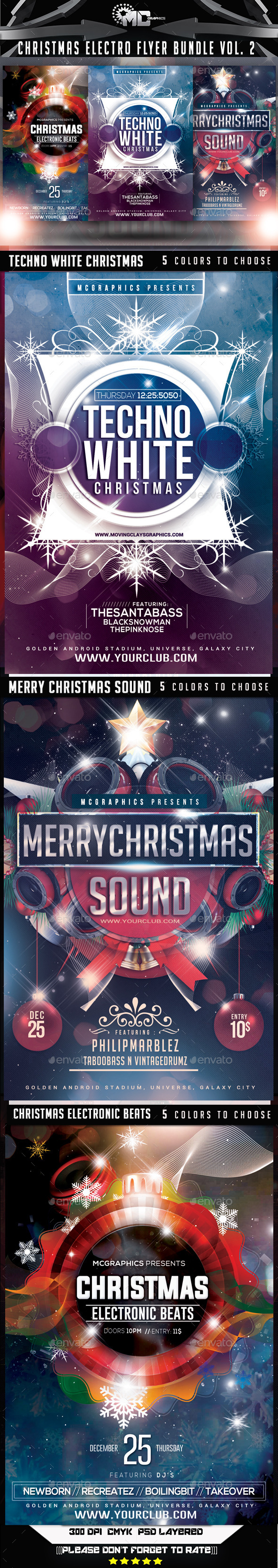 GraphicRiver Christmas Electro Flyer Bundle Vol 2 9617207 GraphicRiver Christmas Electro Flyer Bundle Vol 2 9617207
