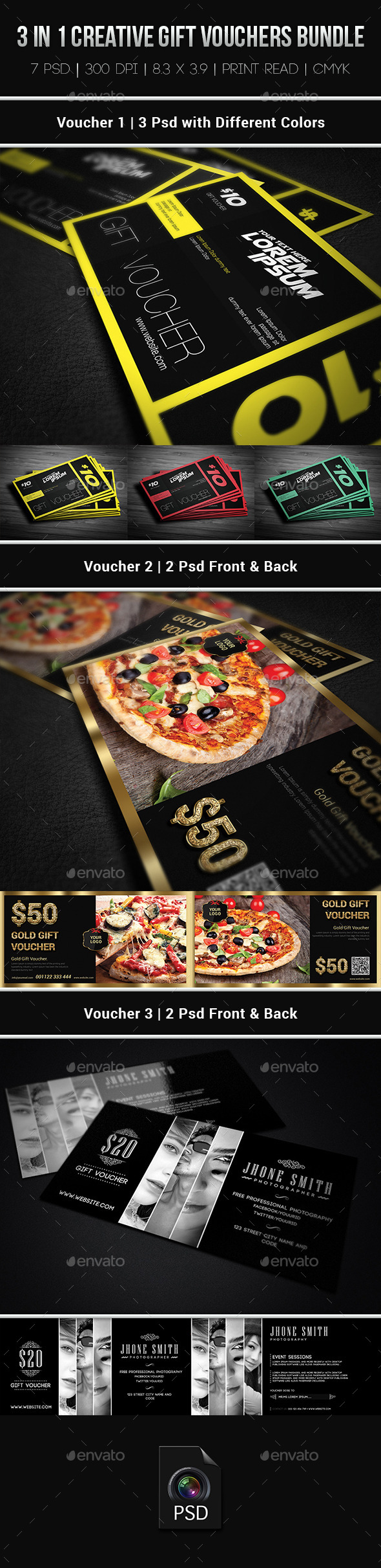 GraphicRiver Creative Gift Vouchers Bundle 01 9562581 GraphicRiver Creative Gift Vouchers Bundle 01 9562581