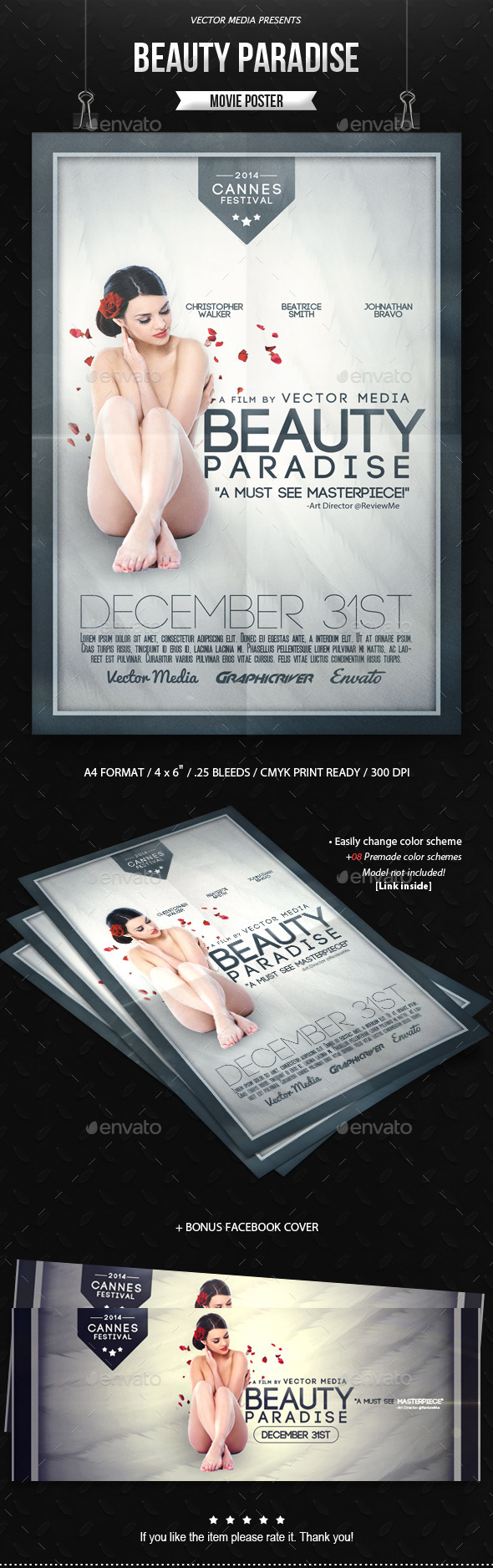 GraphicRiver Beauty Paradise Movie Poster 9619131 GraphicRiver Beauty Paradise Movie Poster 9619131