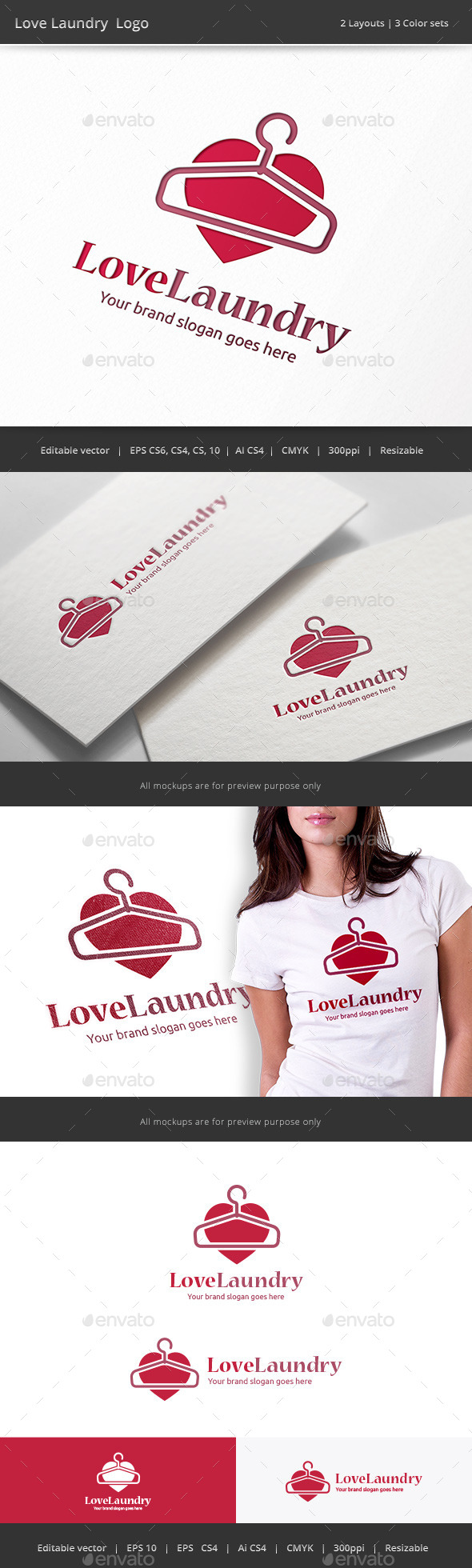 Love Laundry Logo (Vector)