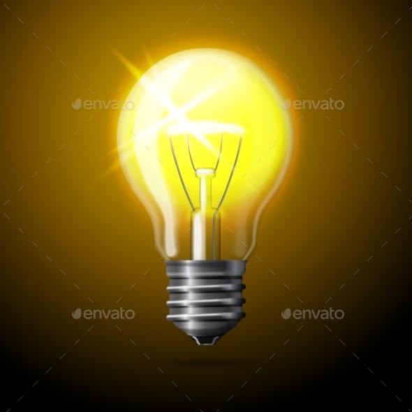 GraphicRiver Realistic Glowing Light Bulb 9624723 GraphicRiver Realistic Glowing Light Bulb 9624723