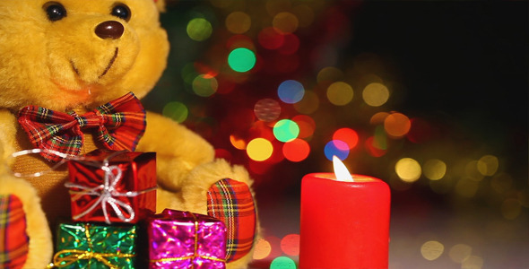 Bear Toy Gift Box and Candles 4 Bear Toy Gift Box and Candles 4