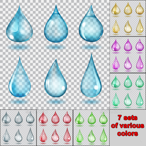 GraphicRiver Transparent Drops 9625670 GraphicRiver Transparent Drops 9625670