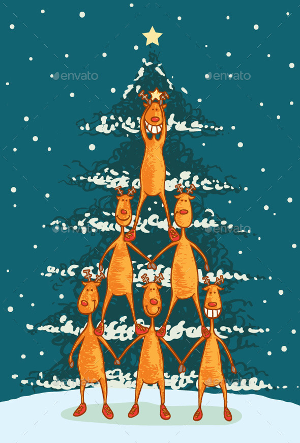 Deer and Christmas Deer and Christmas