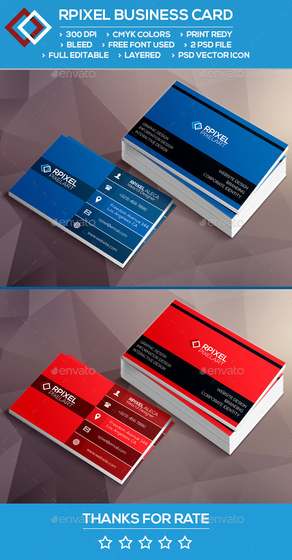 GraphicRiver Rpixel Business card 9626971 GraphicRiver Rpixel Business card 9626971