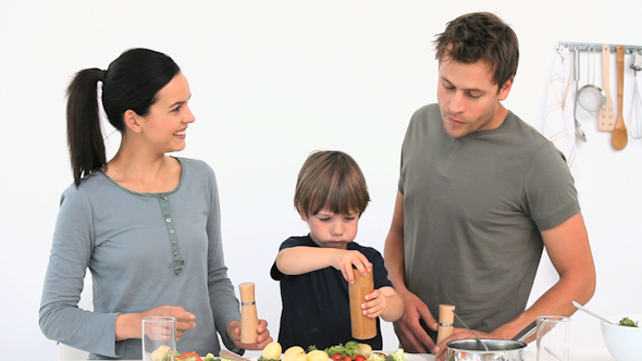 A Joyful Family Cooking Together A Joyful Family Cooking Together