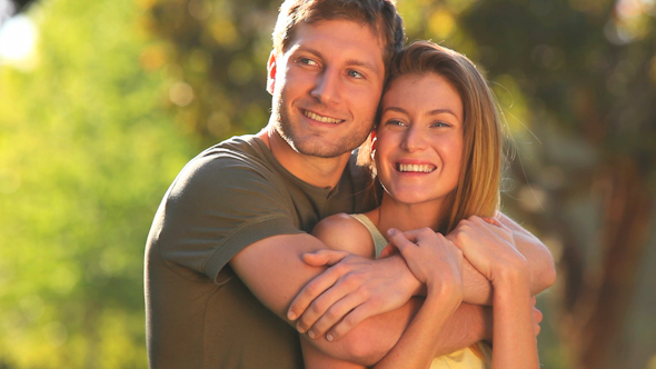 Couple In Love Cuddling Couple In Love Cuddling