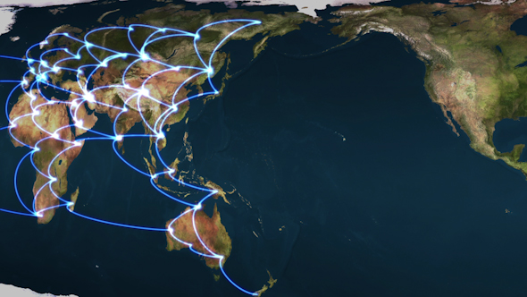 VideoHive Flying over the Earth with blue connections 9627963 VideoHive Flying over the Earth with blue connections 9627963