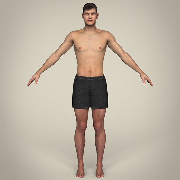 Realistic Young Man - 3DOcean Item for Sale
