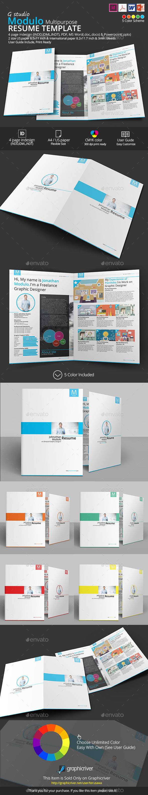 GraphicRiver Modulo Resume Template 9586318 GraphicRiver Modulo Resume Template 9586318