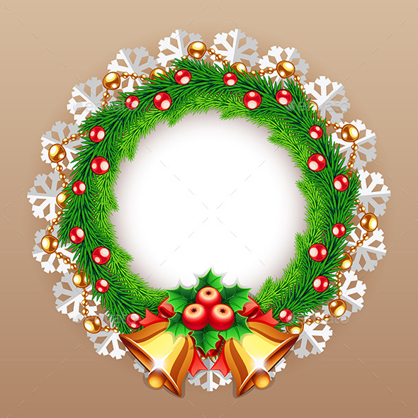 GraphicRiver Christmas Wreath with Bells 9612392 GraphicRiver Christmas Wreath with Bells 9612392