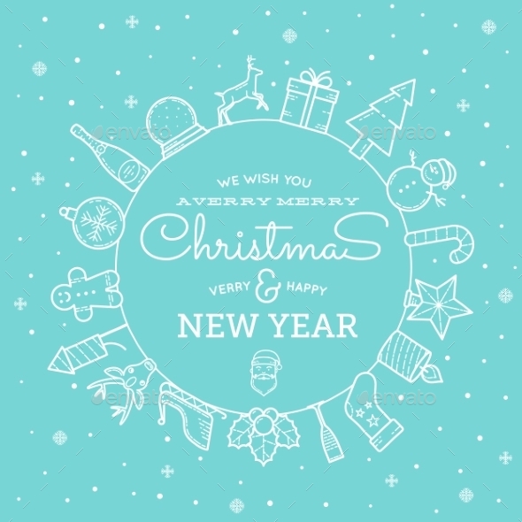 GraphicRiver Line Style Christmas and New Year Greeting Banner 9629936 GraphicRiver Line Style Christmas and New Year Greeting Banner 9629936