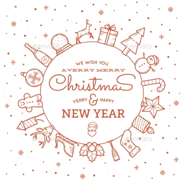 GraphicRiver Line Style Christmas and New Year Greeting Banner 9629937 GraphicRiver Line Style Christmas and New Year Greeting Banner 9629937
