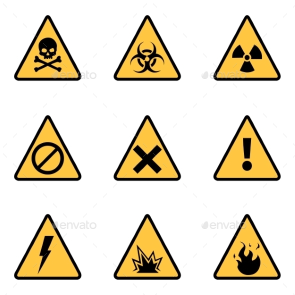 GraphicRiver Vector Set of Warning Icons 9630038 GraphicRiver Vector Set of Warning Icons 9630038