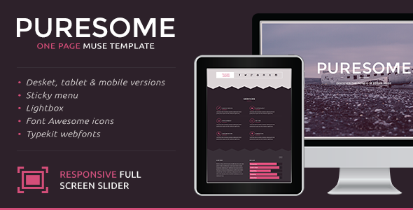 ThemeForest Puresome One Page Muse Template 9572549 ThemeForest Puresome One Page Muse Template 9572549
