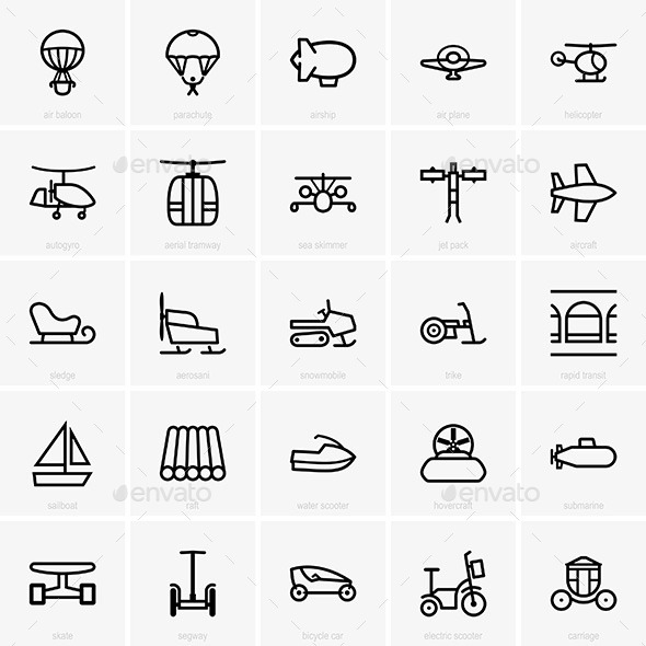 GraphicRiver Transportation Icons 9630096 GraphicRiver Transportation Icons 9630096
