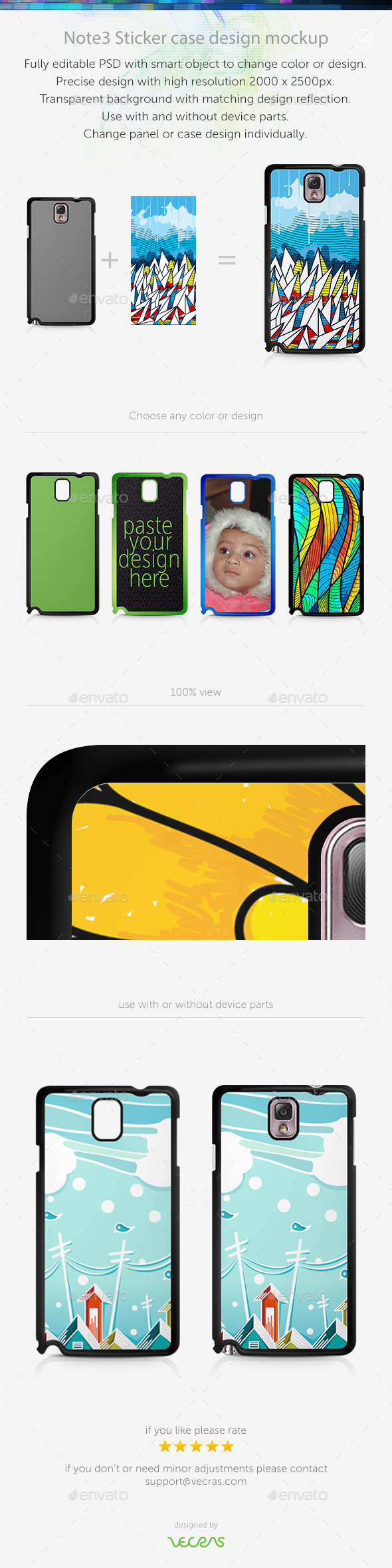 GraphicRiver Note3 Sticker Case Design Mockup 9630187 GraphicRiver Note3 Sticker Case Design Mockup 9630187