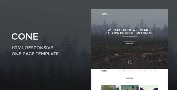 cone - creative onepage html responsive template 