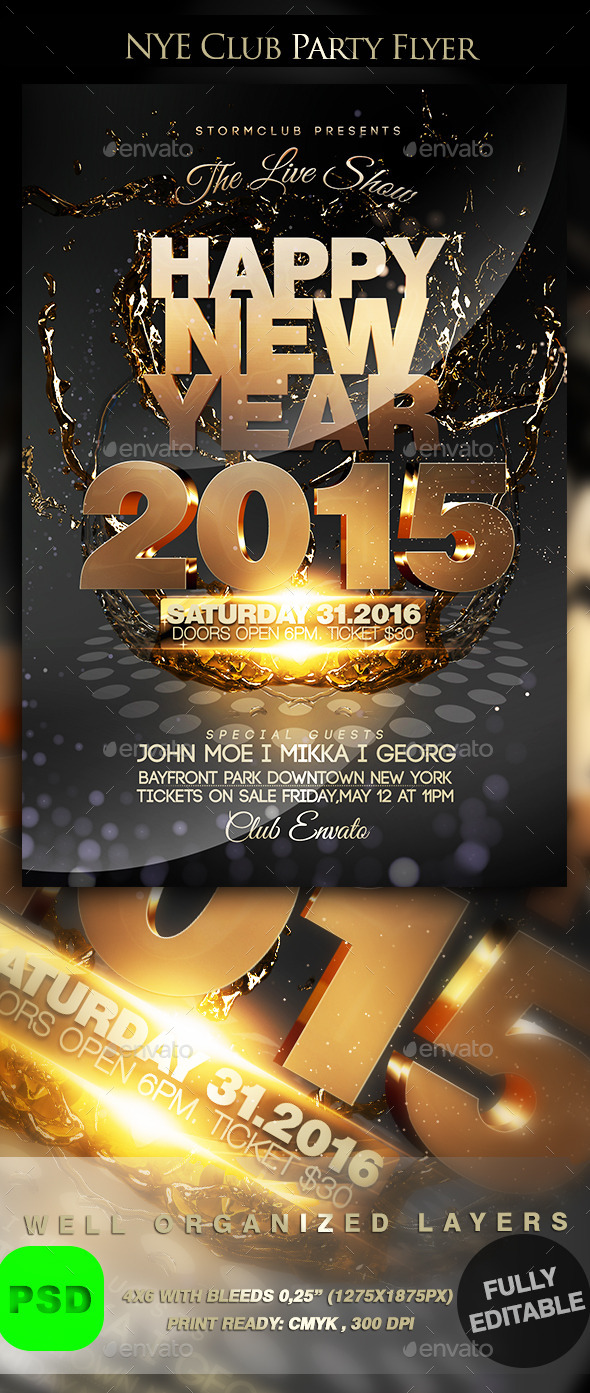 NYE Club Party Flyer (Events)