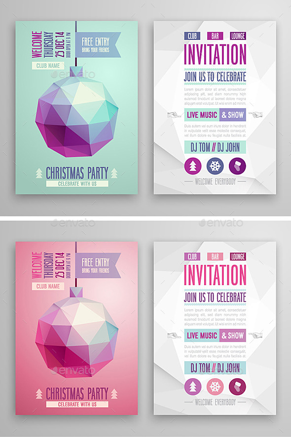 Geometric Christmas Cards Geometric Christmas Cards
