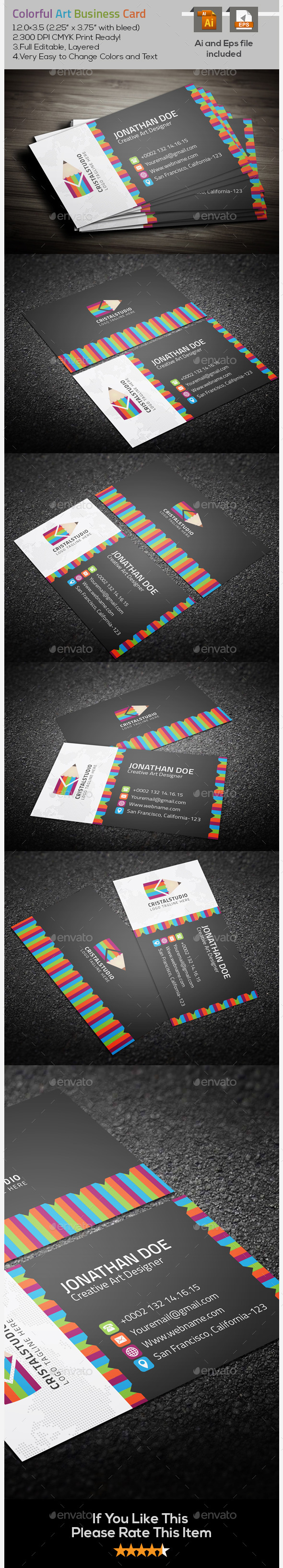 GraphicRiver Colorful Art Business Card 9630482 GraphicRiver Colorful Art Business Card 9630482