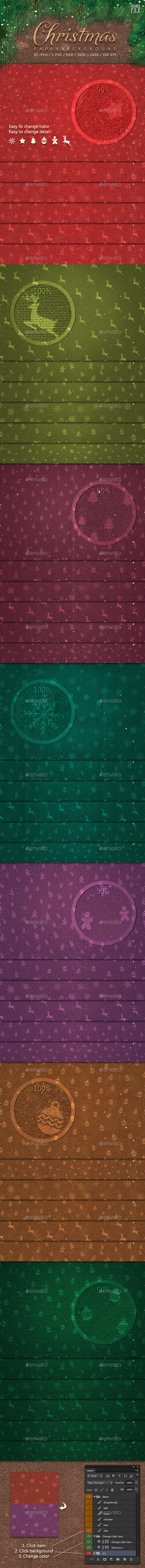 42 Christmas Paper Backgrounds