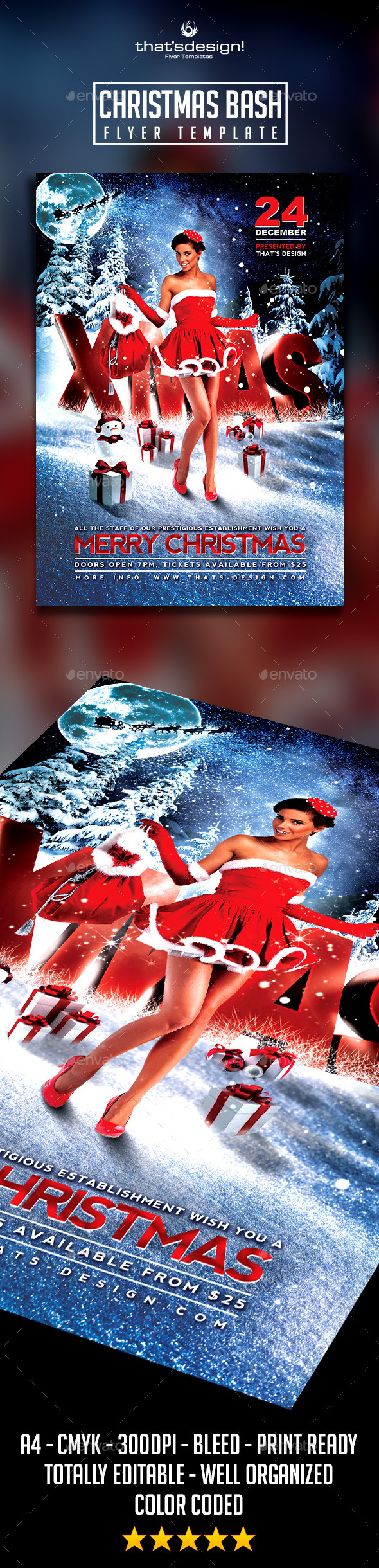 Christmas Bash Flyer Template V2 (Holidays)