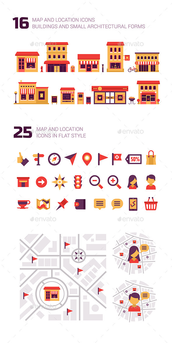 GraphicRiver Map and Location Elements and Icons 9631722 GraphicRiver Map and Location Elements and Icons 9631722