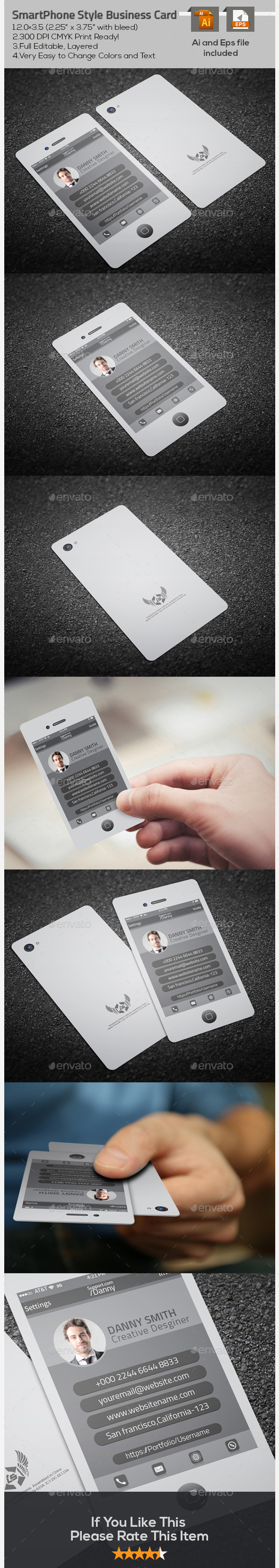 GraphicRiver SmartPhone Style Business Card 9594191 GraphicRiver SmartPhone Style Business Card 9594191