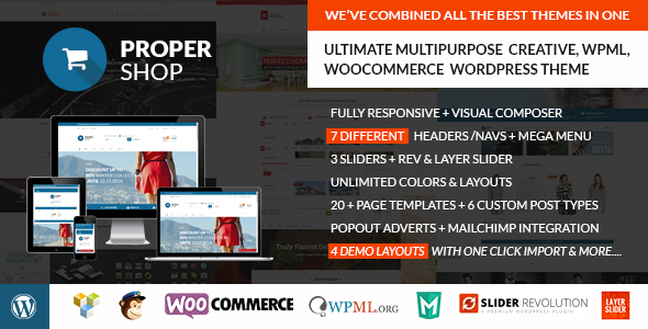 Propershop Ultimate Woocommerce WP Theme Propershop Ultimate Woocommerce WP Theme
