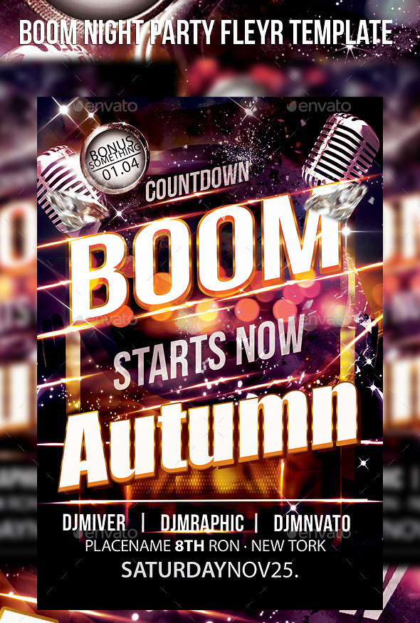 Boom Night Party Fleyr Template (Events)