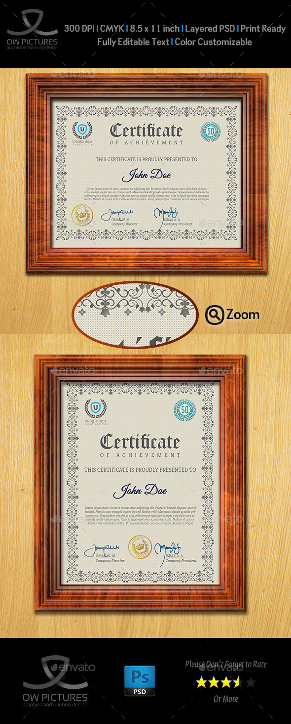 Multi Purpose Certificates Template Vol.1 (Certificates)