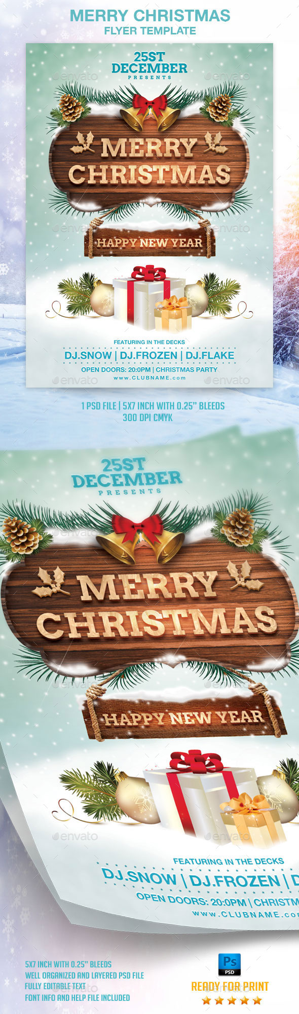 Merry Christmas Flyer Template (Flyers)