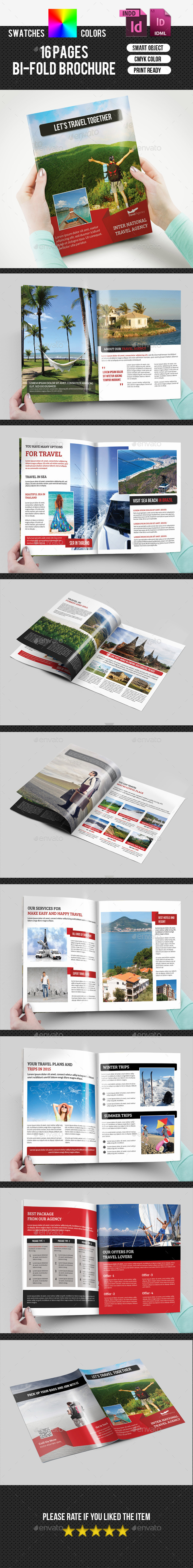 Travel Agency Bifold Brochure-V166 (Corporate)