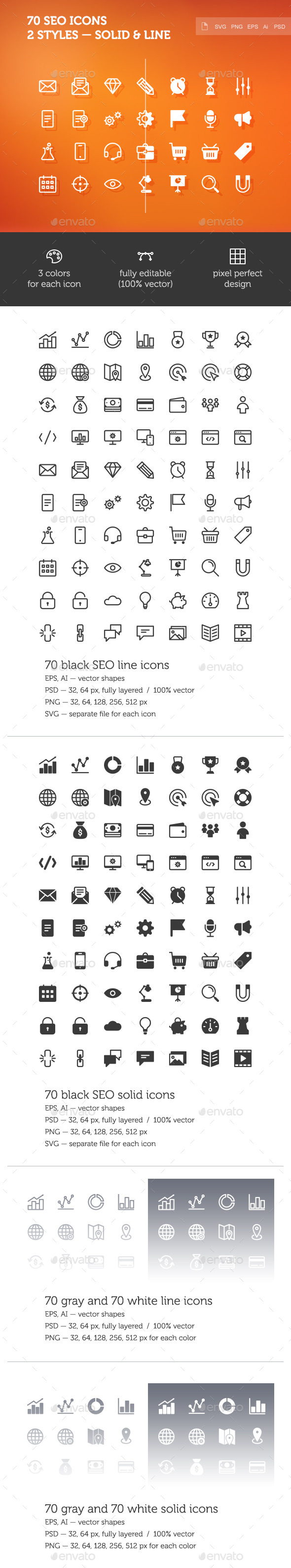 SEO Icon Set 2 Styles SEO Icon Set 2 Styles
