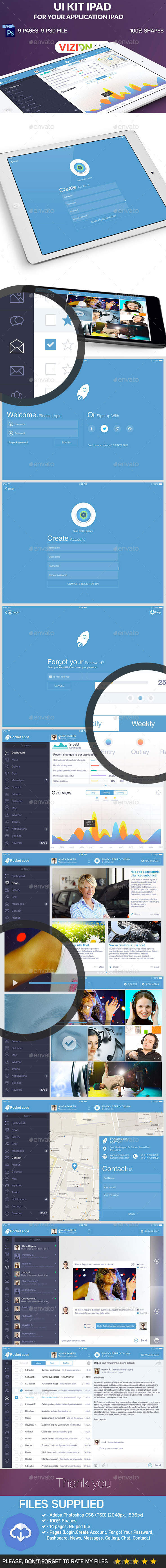 GraphicRiver Rocket Apps UI Kit Tablet 9558789 GraphicRiver Rocket Apps UI Kit Tablet 9558789