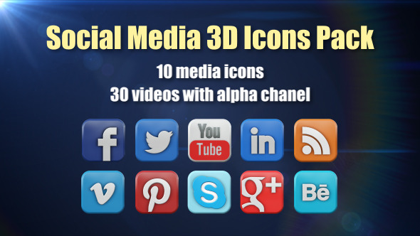 VideoHive Social Media 3D Icons Pack 9638865 VideoHive Social Media 3D Icons Pack 9638865