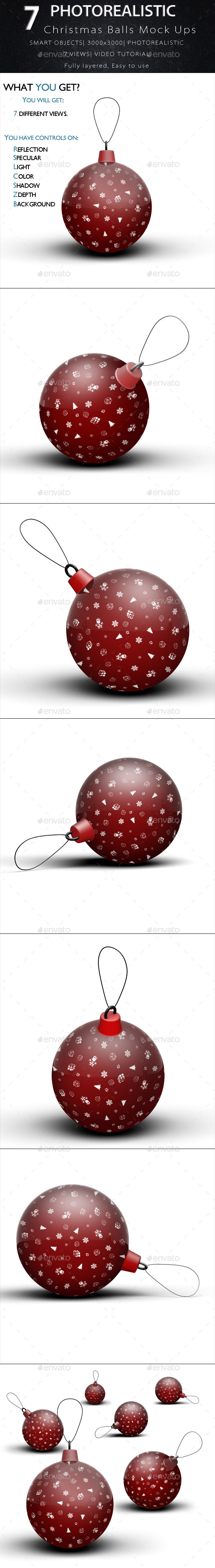Christmas Balls Mock Ups Christmas Balls Mock Ups