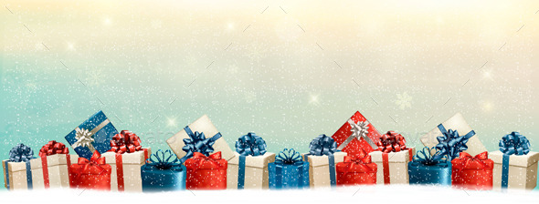 GraphicRiver Holiday Christmas Background with a Border of Gift 9626595 GraphicRiver Holiday Christmas Background with a Border of Gift 9626595