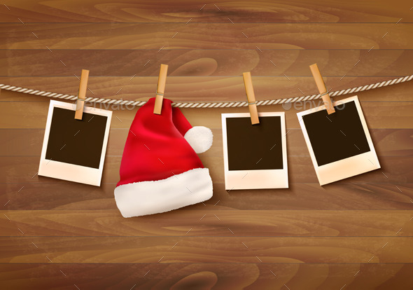 GraphicRiver Background with Photos and a Santa Hat 9626512 GraphicRiver Background with Photos and a Santa Hat 9626512